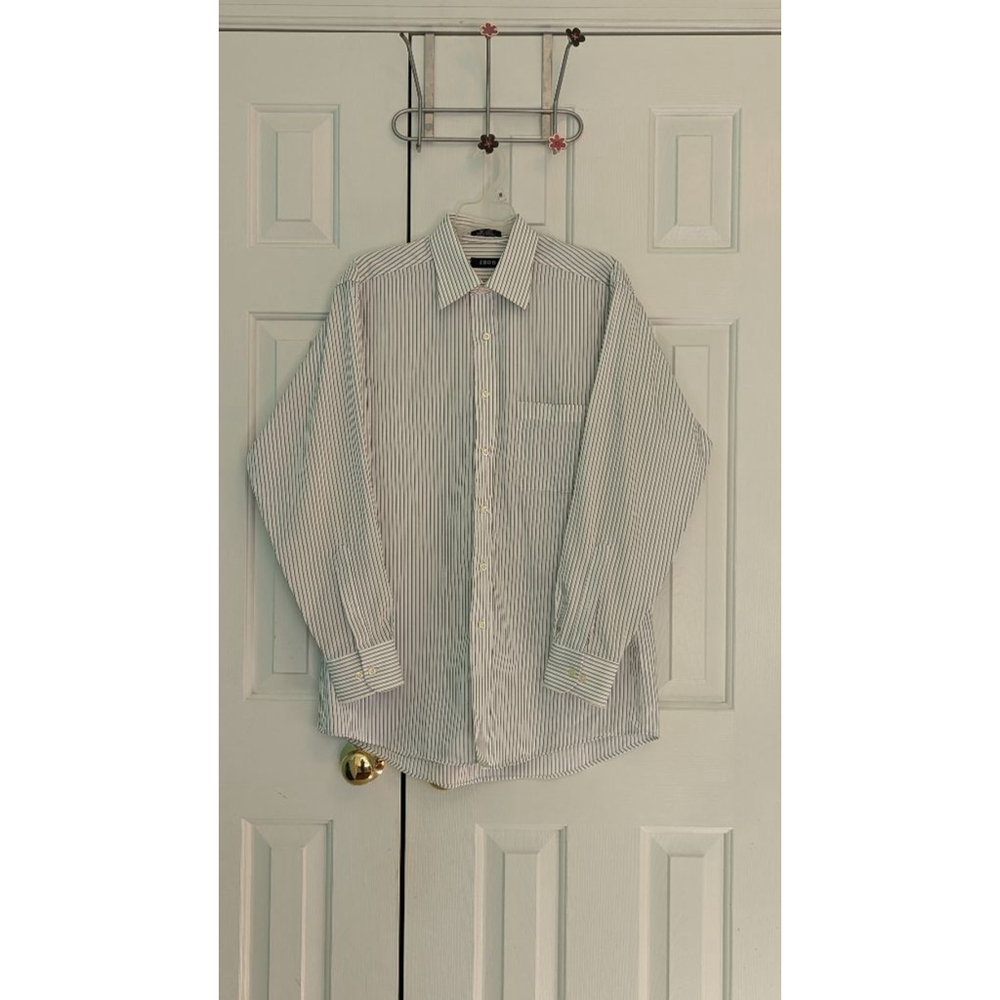 Men's IZOD Dress Shirt, Medium, White & Grey